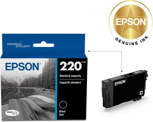 Miniatura 2 de Cartucho de tinta Epson t220120, DuraBrite, Ultra Negro, Capacidad estándar, (WF-2760, WF-2750, WF-2660, WF-2650, WF-2630, XP-424, XP-420, XP-320).