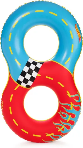Hot Wheels & FUNBOY - Flotador de doble tubo para niños, 2 personas, 60 pulgadas, tamaño grande