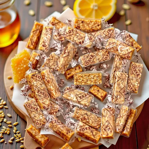 Miniatura 6 de SweetGourmet - Barras de sésamo tostadas con miel, dulces totalmente naturales, bocados crujientes envueltos, 1 libra