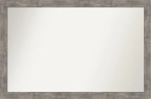 Miniatura 158 de Amanti Art Silver Bathroom Mirror for Over Sink, 24x49 Custom Made Marred Pewter Rectangle Vanity Mirror, Oversize Casual Wood Frame, Hangs Estaño