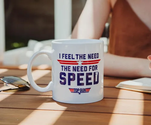 Miniatura 7 de Silver Buffalo Top Gun - Taza de cerámica The Need For Speed Taza de café grande para té, expreso, cacao Capacidad para 20 onzas