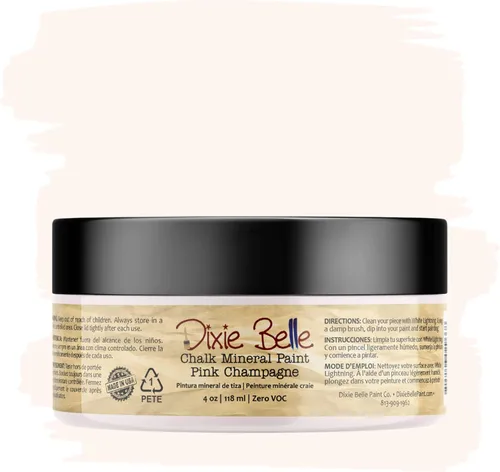 Miniatura 44 de Dixie Belle Paint Company - Pintura con acabado de tiza para muebles, color negro (Caviar), 1 galón, 128 fl oz, pintura mineral color rosa intenso
