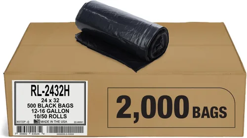 Miniatura 12 de Aluf Plastics RL-3339XH - Bolsas de basura negras resistentes de 33 x 39 pulgadas, 1.5 mil de grosor, capacidad de 33 galones (100 unidades)