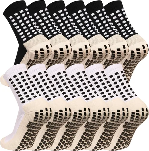 Miniatura 14 de Calcetines de fútbol con agarre para hombre, calcetines atléticos antideslizantes, calcetines de fútbol americano y baloncesto antideslizantes