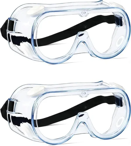 Miniatura 7 de KeeboMed Gafas de seguridad contra salpicaduras químicas/impactos, suaves, ajustables, 1 paquete