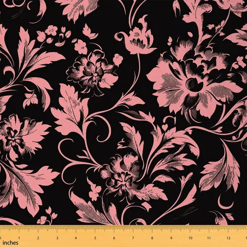Miniatura 33 de Feelyou The Yard - Tela de flores Groovy de 2 yardas para niños, tela de tapicería floral retro para sillas para niños, niñas, adolescentes, flores