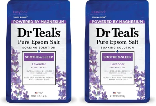 Miniatura 13 de Dr Teal's - Solución de baño de sal de Epsom, Calma y sueño, lavanda, 3 libras