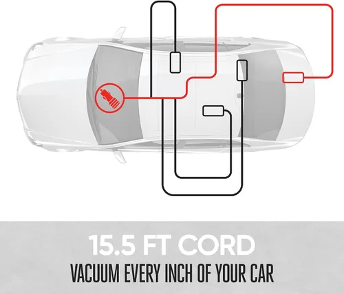 Miniatura 8 de Motor Trend Aspiradora de mano ligera y portátil para automóvil, limpieza interior, desorden húmedo o seco, incluye 3 accesorios + filtro y bolsa