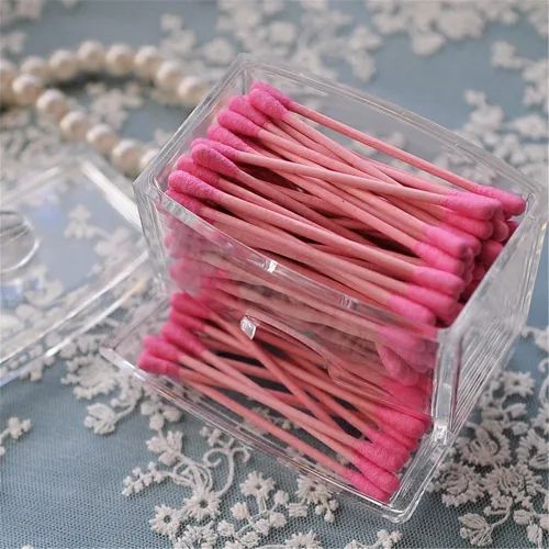 Miniatura 4 de Sooyee Qtip Holder - Organizador de baño, organizador de almacenamiento de acrílico Q Tip, soporte para hisopos de algodón, dispensador Qtip