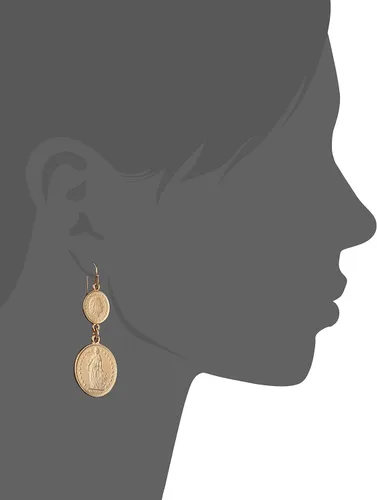 Miniatura 4 de Ben-Amun - Pendientes vintage chapados en oro de 24 quilates con moneda marroquí