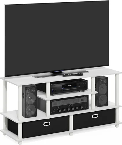 Miniatura 22 de Furinno JAYA - Soporte grande para televisores de hasta 50 pulgadas, nuez de nogal/negro/marrón oscuro de Columbia Nuez Columbia/Negro/Marrón Oscuro