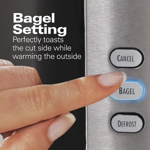 Miniatura 7 de Hamilton Beach Abrelatas eléctrico + paquete de tostadora con apagado automático y función de bagel