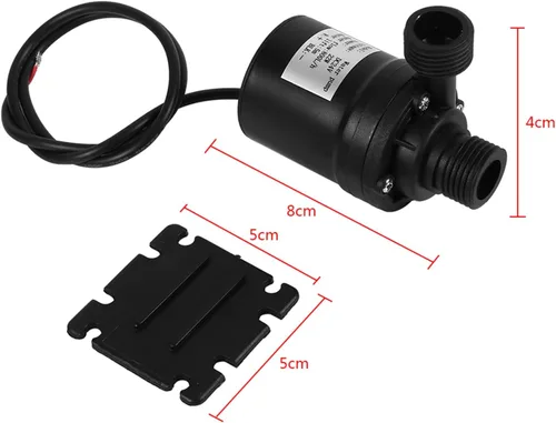 Miniatura 3 de Sumergible DC 24V Bomba de circulación de agua caliente Energía Solar Motor sin escobillas Acuario Sumergible 800L Bombas de agua de energía