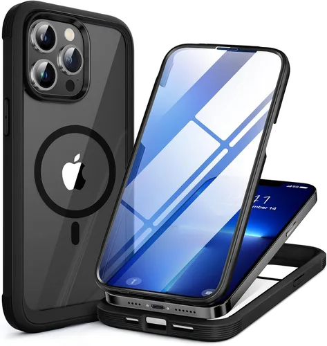 Miniatura 227 de Miracase Funda para iPhone 13 de 6.1 pulgadas, [sin burbujas] funda de teléfono de cuerpo completo con pantalla de vidrio completa integrada, sin