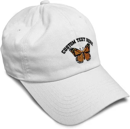 Miniatura 31 de Gorra de béisbol suave con diseño de mariposa monarca, con insectos, bordado de mariposa, de algodón, para hombres y mujeres