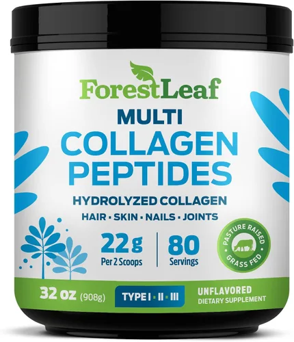 Polvo de Péptidos de Colágeno Sin Sabor - Polvo de Proteína de Colágeno Hidrolizado Tipo 1, 2 y 3 - Polvo de Colágeno Keto Alimentado con Pasto para