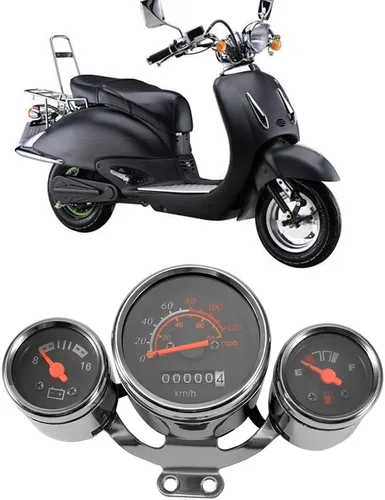 Miniatura 2 de KIMISS 3 en 1 tacómetro digital para motocicleta, odómetro velocímetro, kit de indicador de motocicleta