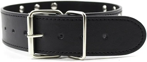 Miniatura 3 de chenyesun Gargantilla de cuello con correa, piel sintética ajustable gargantilla, anillo tórico punk cuello collar collar collar collar remache