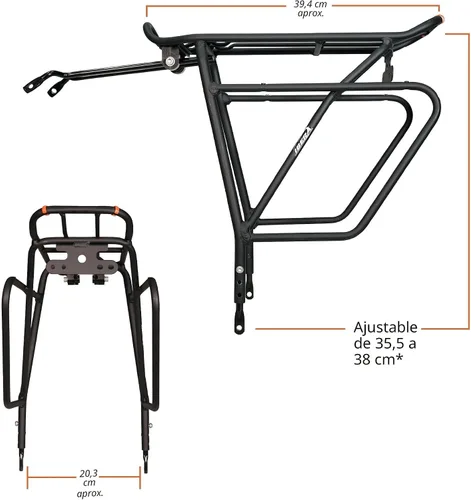 Miniatura 3 de Ibera Portabicicletas – Portabicicletas Touring Plus+ para freno de disco/soporte de freno sin disco, bicicletas de neumáticos gruesos, montado