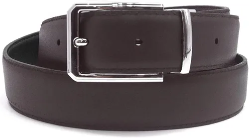 Miniatura 6 de Cinturón reversible para hombre, cinturón de cuero negro y marrón para pantalones de vestir