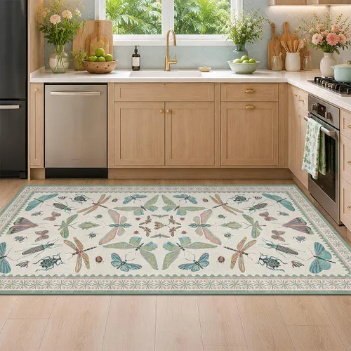 Miniatura 161 de Hazo Haus Alfombra de Baño Bohemia Lavable 2x3, Alfombras Pequeñas para Cocina, Tocador, Puerta Principal Entrada Interior, Antideslizante Pelo Bajo