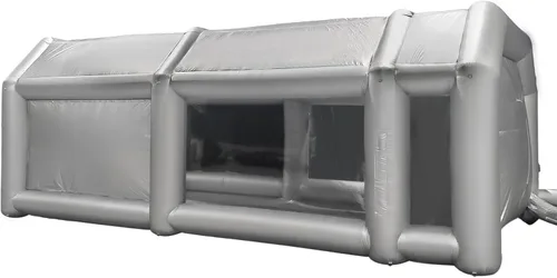 Miniatura 5 de Cabina de pulverización inflable con filtro de aire de 26 x 15 x 10 pies, cabina de pintura para coche, cabina de pintura portátil, estación