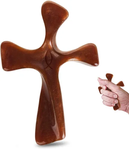 Soothe My Restless Soul Prayer Cross, regalos de fe para mujeres, diseño de mano, reconfortante para agarrar, aferrarse y orar, regalo pacífico y