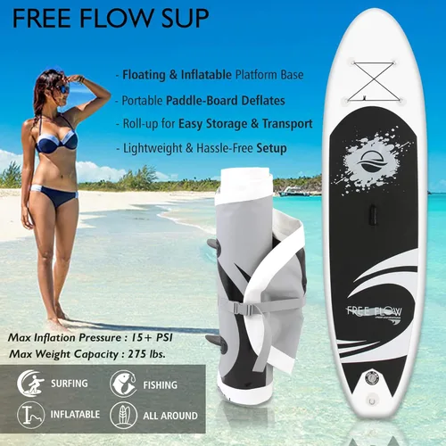 Miniatura 7 de SereneLife Tabla de Stand Up Paddle Inflable con Accesorios SUP Premium – Diseño Amplio y Estable con Almohadilla de Cubierta EVA Antideslizante Gris