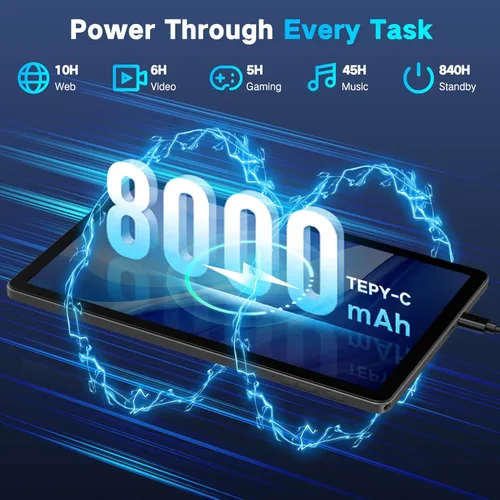 Miniatura 5 de JUNYANG Tableta, tabletas Android 15 de 11 pulgadas con teclado/estuche/mouse, 12GB+128GB+2TB expandibles, tabletas Octa-Core AI con WiFi 6, batería