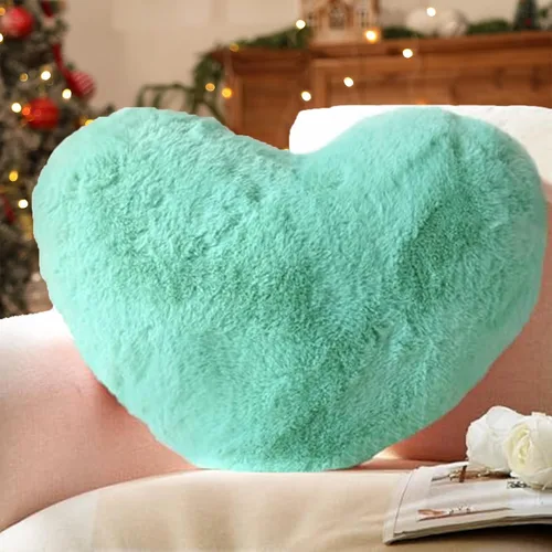 Miniatura 9 de YRXRUS Almohadas de Corazón, Almohada en Forma de Corazón de Amor, Pequeñas y Bonitas Almohadas de Corazón Verde para Regalos, Cojines Decorativos