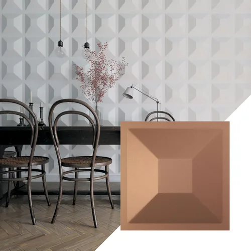 Miniatura 19 de Ekena Millwork 11 7/8 pulgadas de ancho x 11 7/8 pulgadas de alto, Diane EnduraWall Panel decorativo de pared 3D, rosa champán