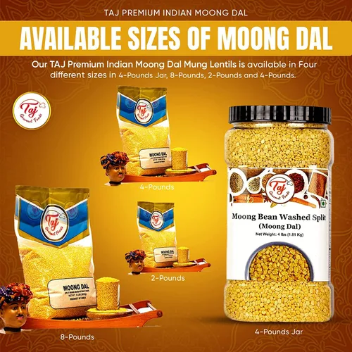 Miniatura 6 de Lentejas TAJ Moong Dal Mung, (4 libras)