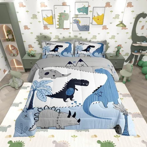 Miniatura 27 de Lindo Juego de Edredón de Elefante Juego de Ropa de Cama de Animales de Dibujos Animados para Niños Niñas Mujeres Adultos Edredón de Hojas