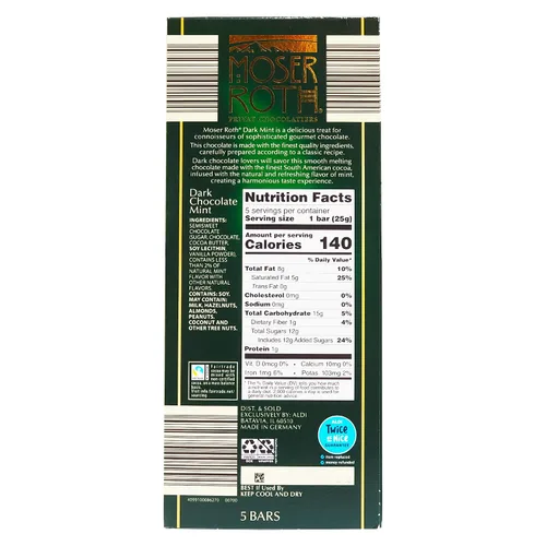 Miniatura 2 de Moser Roth Chocolate negro alemán, menta (paquete de 2)