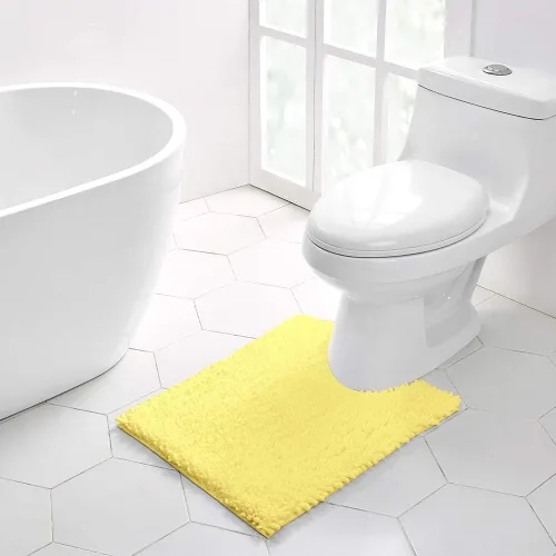 Miniatura 208 de Walensee Alfombra de baño antideslizante (24x17 pulgadas, rosa polvoriento) absorbente de agua, súper suave, lanuda de felpilla, lavable a máquina