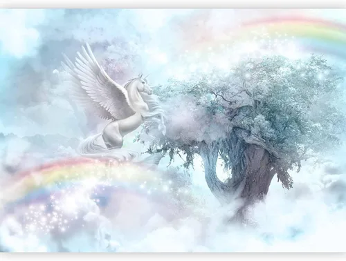 artgeist Mural Pegaso Unicornio 79x55 pulgadas - Papel pintado no tejido de forro polar Decoración de pared Impresión fotográfica Diseño de imagen