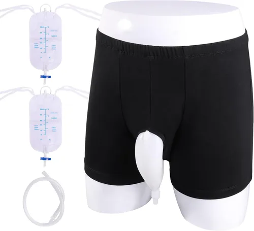 Miniatura 12 de Bolsa de orina portátil para incontinencia para hombres, bolsa portátil reutilizable para recolección de orina con catéter urinario, bolsa de orina