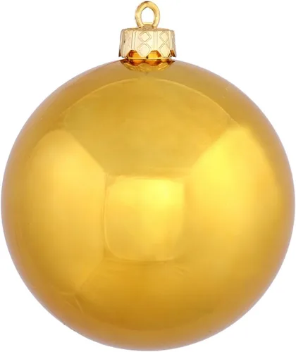 Vickerman Adorno de bola brillante anti oro de 10"