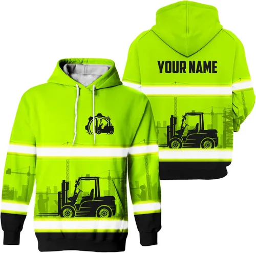 Miniatura 15 de Sudadera con capucha de alta visibilidad para hombre, ropa de trabajo de seguridad Hi Vis con diseño reflectante