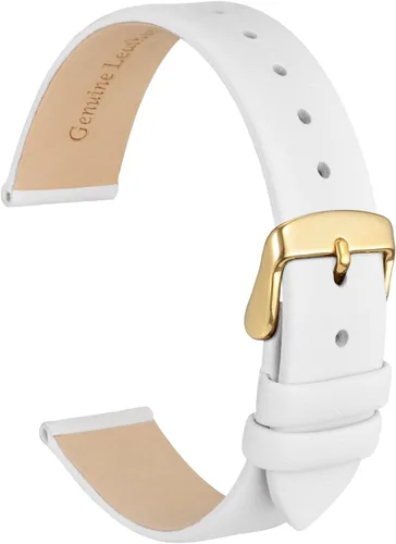 WOCCI Correas de reloj elegantes, correas de repuesto de cuero genuino para hombres y mujeres, ancho de la correa 0.315 in, 0.394 in, 0.472 in,