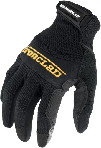 Ironclad Box Handler - Guantes de trabajo BHG, agarre extremo, ajuste de rendimiento, duraderos, lavables a máquina, (1 par), color negro