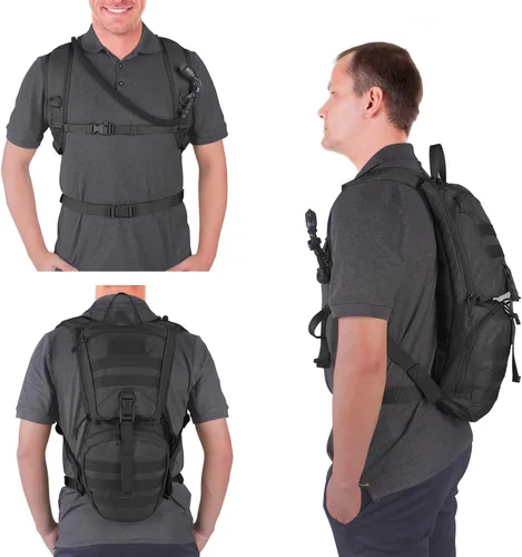 Miniatura 5 de Unigear Mochilas Tácticas de Hidratación 1050D con Vejiga de Agua de 3L, Paquete de Aislamiento Térmico Mantiene el Líquido Fresco hasta por 4 Horas
