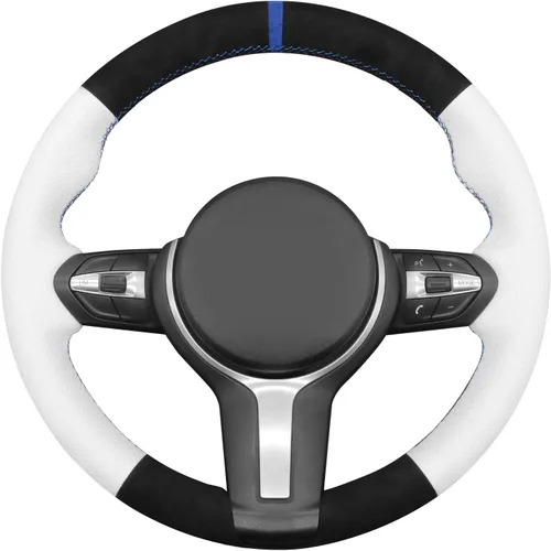 Miniatura 13 de MEWANT - Funda para volante de automóvil cosida a mano de Athsuede para BMW F87 M2 F80 M3 F82 M4 M5 F12 F13 M6 F85 X2 X5 M F86 X6 M F33 F30 M