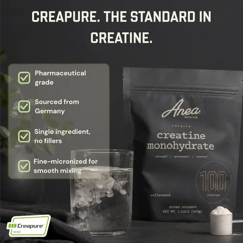 Miniatura 3 de Monohidrato de creatina de anea, monohidrato de creatina micronizada, para hombres y mujeres, 0.18 onzas por porción, sin rellenos, sin gluten, sin