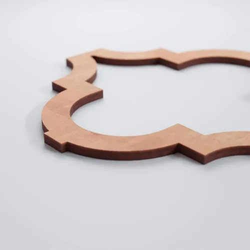 Miniatura 4 de Ekena Millwork 7 3/8'W X 7 3/8' H Extra pequeños Marrakech decorativos paneles de pared de madera calado, cereza
