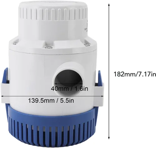 Miniatura 7 de Bomba de sentina de 12 V y 24 V, bomba de sentina eléctrica de fontanería marina de 3700 GPH, bomba de sentina eléctrica marina, prevención
