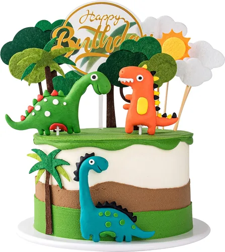 Miniatura 8 de 10 piezas de decoración de pastel de dinosaurio, decoraciones de pastel de dinosaurio, decoraciones de pastel para fiesta temática de dinosaurios