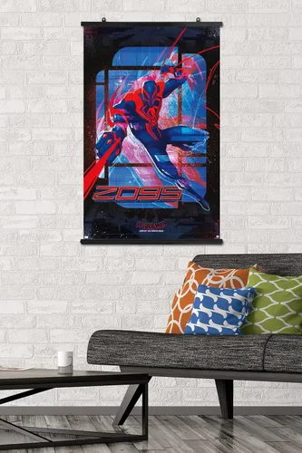 Miniatura 2 de Marvel Spider-Man: Across the Spider-Verse - Póster de pared de Spider-Man 2099, 34 pulgadas de largo x 22.4 pulgadas de ancho, paquete de póster