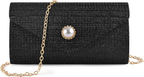 Miniatura 9 de PACETAP Bolsos de mano con diamantes de imitación para mujer, bolsos de noche con purpurina brillante para fiesta de los años 20, boda, compromiso
