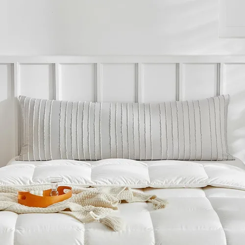 Miniatura 39 de WARMDERN - Fundas de almohada beige tamaño queen, fundas de almohada estándar, juego de 6 fundas de almohada de microfibra suave, textura boho